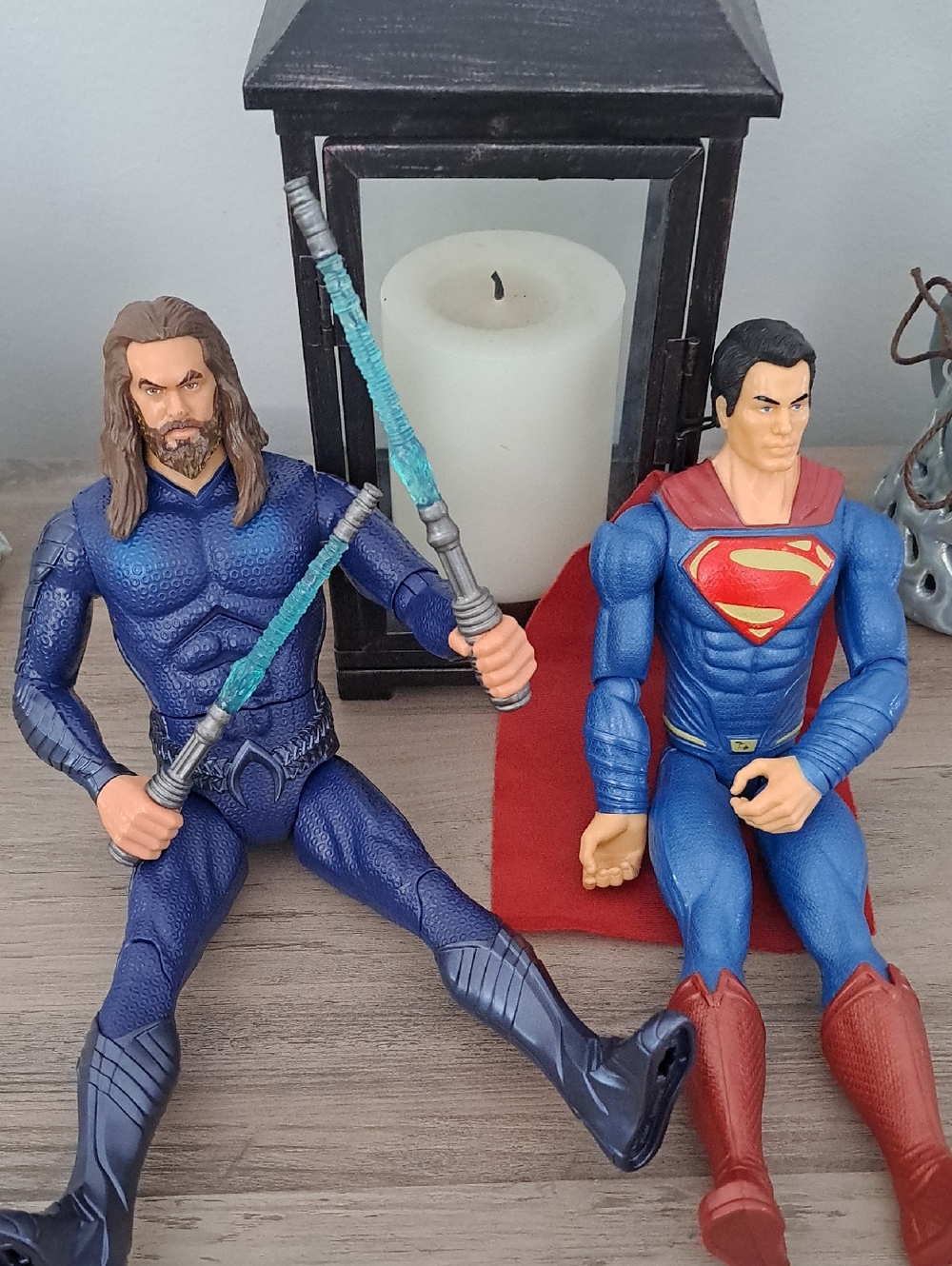 DC Superheroes Action Figure Set - Aquaman & Superman Blue/Red.